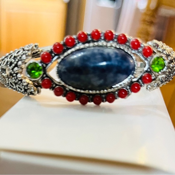 Western engraved style stainless steel cuff bracelet adjustable  , 7 in. Wrist - Picture 3 of 10